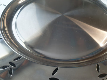 AMC Edelstahl Tablett Rund, Servierplatte Platte - Produktbild 2 | potoria.de
