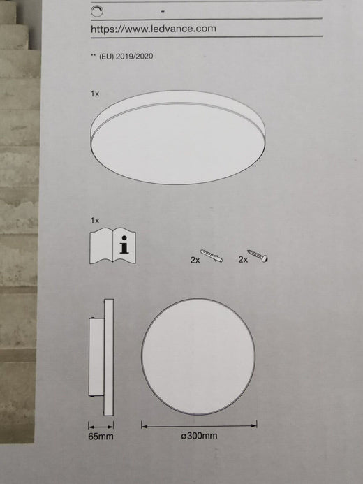 Decken-und Wand Panel Ø 30 cm 19W Warmweiß Ledvance PLANON Frameless - Produktbild 5 | potoria.de