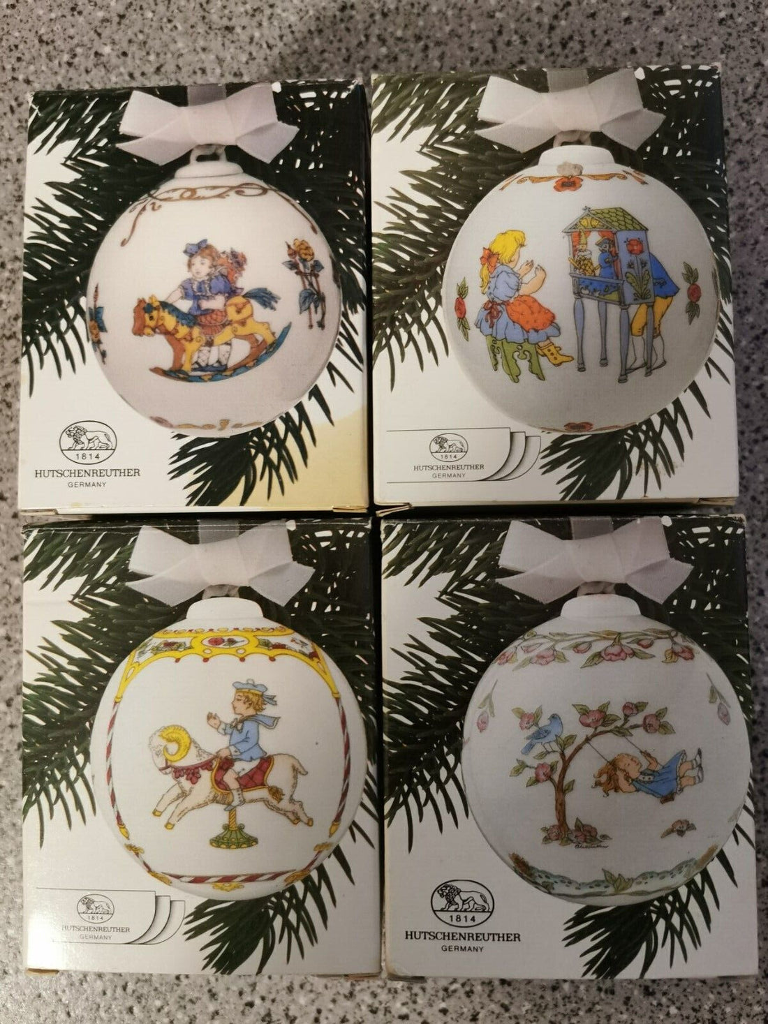 Hutschenreuther 4 porcelain Christmas ornament 1986-1989 With high collector value